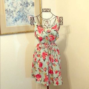 Blue floral Element slip dress by Jac Vanek